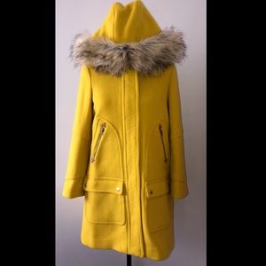 J. Crew Chateau Parka Yellow Size 4T NWOT